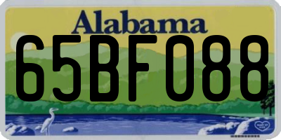 AL license plate 65BF088