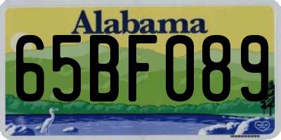 AL license plate 65BF089