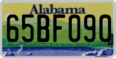 AL license plate 65BF090