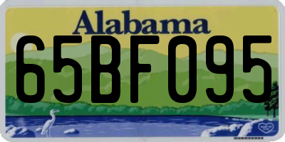 AL license plate 65BF095
