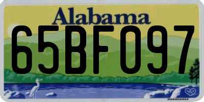 AL license plate 65BF097