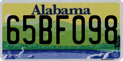 AL license plate 65BF098