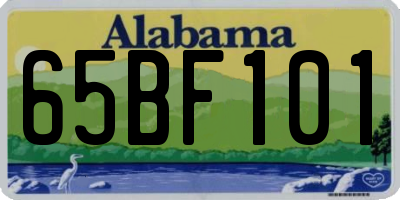 AL license plate 65BF101