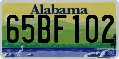 AL license plate 65BF102