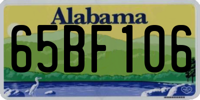 AL license plate 65BF106