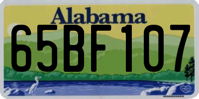 AL license plate 65BF107