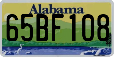 AL license plate 65BF108