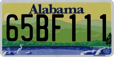 AL license plate 65BF111