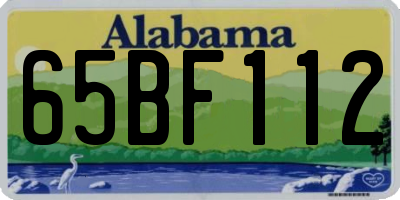 AL license plate 65BF112