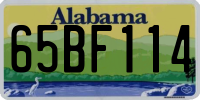 AL license plate 65BF114