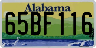 AL license plate 65BF116