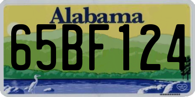 AL license plate 65BF124