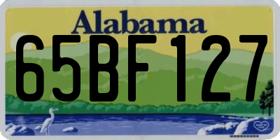 AL license plate 65BF127