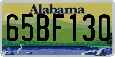 AL license plate 65BF130