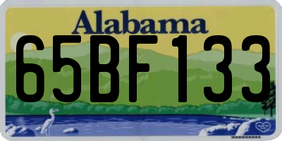 AL license plate 65BF133