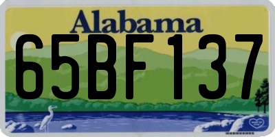 AL license plate 65BF137