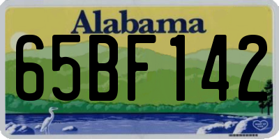 AL license plate 65BF142