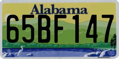 AL license plate 65BF147