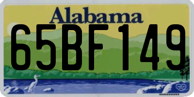 AL license plate 65BF149
