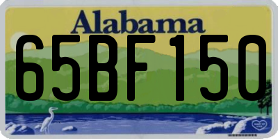 AL license plate 65BF150