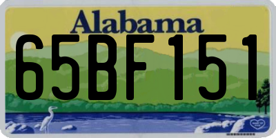 AL license plate 65BF151