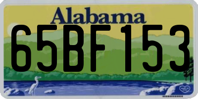 AL license plate 65BF153