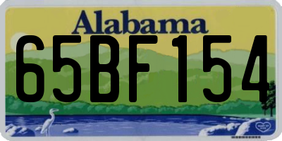 AL license plate 65BF154