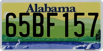 AL license plate 65BF157