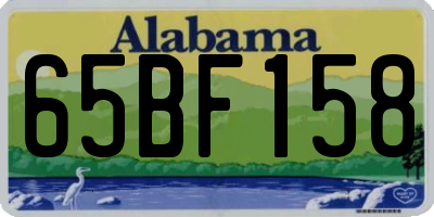 AL license plate 65BF158