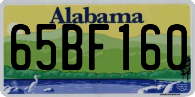 AL license plate 65BF160