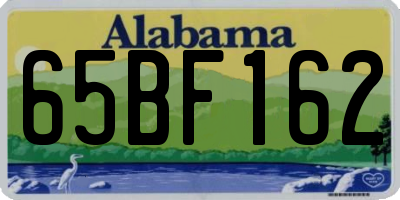 AL license plate 65BF162