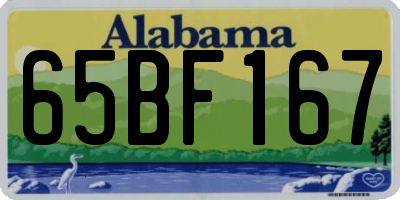 AL license plate 65BF167