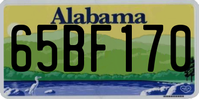 AL license plate 65BF170