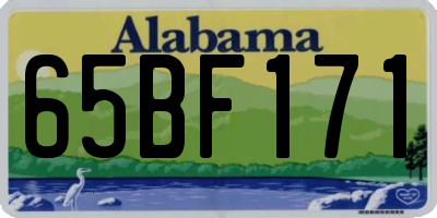AL license plate 65BF171