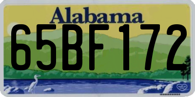 AL license plate 65BF172