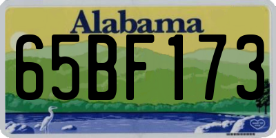 AL license plate 65BF173