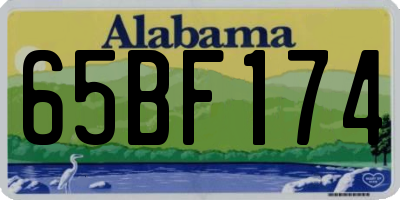 AL license plate 65BF174