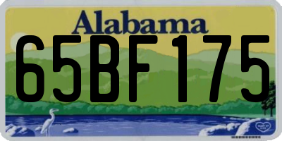 AL license plate 65BF175