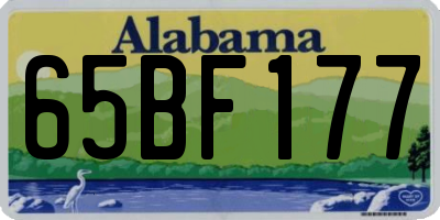AL license plate 65BF177