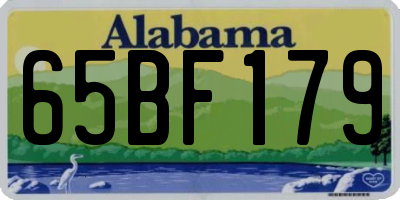 AL license plate 65BF179