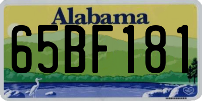 AL license plate 65BF181