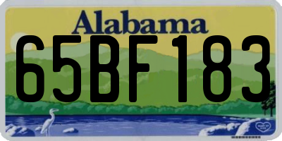 AL license plate 65BF183