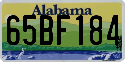 AL license plate 65BF184