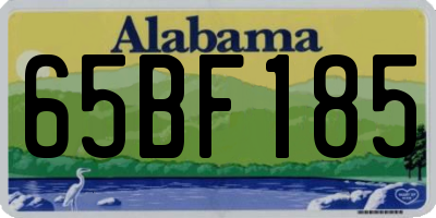 AL license plate 65BF185