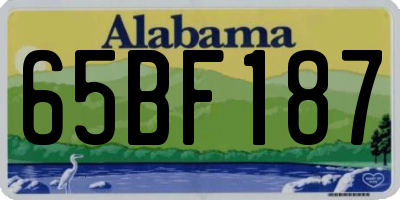 AL license plate 65BF187