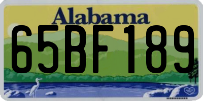 AL license plate 65BF189