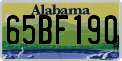 AL license plate 65BF190
