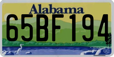 AL license plate 65BF194