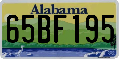 AL license plate 65BF195
