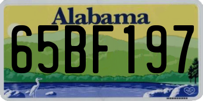 AL license plate 65BF197